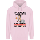 Fishing Fisherman Forecast Alcohol Beer Mens 80% Cotton Hoodie Light Pink