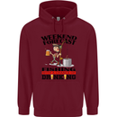 Fishing Fisherman Forecast Alcohol Beer Mens 80% Cotton Hoodie Maroon
