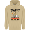 Fishing Fisherman Forecast Alcohol Beer Mens 80% Cotton Hoodie Sand