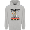 Fishing Fisherman Forecast Alcohol Beer Mens 80% Cotton Hoodie Sports Grey