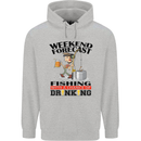 Fishing Fisherman Forecast Alcohol Beer Mens 80% Cotton Hoodie Sports Grey