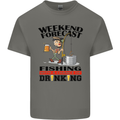 Fishing Fisherman Forecast Alcohol Beer Mens Cotton T-Shirt Tee Top Charcoal
