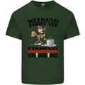 Fishing Fisherman Forecast Alcohol Beer Mens Cotton T-Shirt Tee Top Forest Green