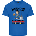 Fishing Fisherman Forecast Alcohol Beer Mens Cotton T-Shirt Tee Top Royal Blue