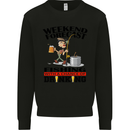 Fishing Fisherman Forecast Alcohol Beer Mens Sweatshirt Jumper Black