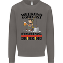 Fishing Fisherman Forecast Alcohol Beer Mens Sweatshirt Jumper Charcoal