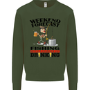 Fishing Fisherman Forecast Alcohol Beer Mens Sweatshirt Jumper Forest Green