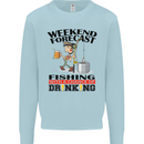 Fishing Fisherman Forecast Alcohol Beer Mens Sweatshirt Jumper Light Blue