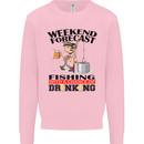 Fishing Fisherman Forecast Alcohol Beer Mens Sweatshirt Jumper Light Pink
