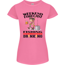 Fishing Fisherman Forecast Alcohol Beer Womens Petite Cut T-Shirt Azalea