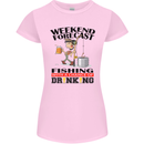 Fishing Fisherman Forecast Alcohol Beer Womens Petite Cut T-Shirt Light Pink
