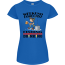 Fishing Fisherman Forecast Alcohol Beer Womens Petite Cut T-Shirt Royal Blue
