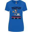 Fishing Fisherman Forecast Alcohol Beer Womens Wider Cut T-Shirt Royal Blue