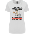 Fishing Fisherman Forecast Alcohol Beer Womens Wider Cut T-Shirt White