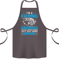Fishing Grandad Funny Fathers Day Fisherman Cotton Apron 100% Organic Dark Grey