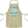 Fishing Grandad Funny Fathers Day Fisherman Cotton Apron 100% Organic Khaki