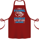 Fishing Grandad Funny Fathers Day Fisherman Cotton Apron 100% Organic Maroon