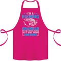 Fishing Grandad Funny Fathers Day Fisherman Cotton Apron 100% Organic Pink