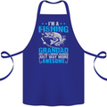 Fishing Grandad Funny Fathers Day Fisherman Cotton Apron 100% Organic Royal Blue