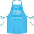 Fishing Grandad Funny Fathers Day Fisherman Cotton Apron 100% Organic Turquoise