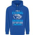 Fishing Grandad Funny Fathers Day Fisherman Mens 80% Cotton Hoodie Royal Blue