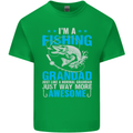 Fishing Grandad Funny Fathers Day Fisherman Mens Cotton T-Shirt Tee Top Irish Green