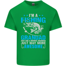 Fishing Grandad Funny Fathers Day Fisherman Mens Cotton T-Shirt Tee Top Irish Green