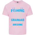 Fishing Grandad Funny Fathers Day Fisherman Mens Cotton T-Shirt Tee Top Light Pink