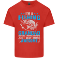 Fishing Grandad Funny Fathers Day Fisherman Mens Cotton T-Shirt Tee Top Red