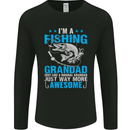 Fishing Grandad Funny Fathers Day Fisherman Mens Long Sleeve T-Shirt Black