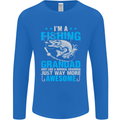 Fishing Grandad Funny Fathers Day Fisherman Mens Long Sleeve T-Shirt Royal Blue