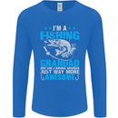 Fishing Grandad Funny Fathers Day Fisherman Mens Long Sleeve T-Shirt Royal Blue
