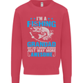 Fishing Grandad Funny Fathers Day Fisherman Mens Sweatshirt Jumper Heliconia