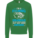 Fishing Grandad Funny Fathers Day Fisherman Mens Sweatshirt Jumper Irish Green