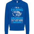 Fishing Grandad Funny Fathers Day Fisherman Mens Sweatshirt Jumper Royal Blue