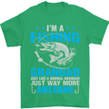 Fishing Grandad Funny Fathers Day Fisherman Mens T-Shirt Cotton Gildan Irish Green