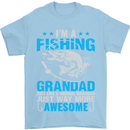 Fishing Grandad Funny Fathers Day Fisherman Mens T-Shirt Cotton Gildan Light Blue