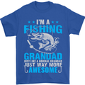 Fishing Grandad Funny Fathers Day Fisherman Mens T-Shirt Cotton Gildan Royal Blue