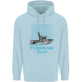 Fishing It's Cheaper Than Therapy Fisherman Childrens Kids Hoodie Light Blue