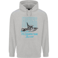 Fishing It's Cheaper Than Therapy Fisherman Childrens Kids Hoodie Sports Grey