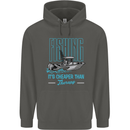 Fishing It's Cheaper Than Therapy Fisherman Childrens Kids Hoodie Storm Grey
