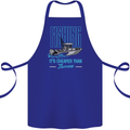 Fishing It's Cheaper Than Therapy Fisherman Cotton Apron 100% Organic Royal Blue