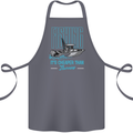 Fishing It's Cheaper Than Therapy Fisherman Cotton Apron 100% Organic Steel