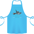 Fishing It's Cheaper Than Therapy Fisherman Cotton Apron 100% Organic Turquoise