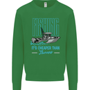 Fishing It's Cheaper Than Therapy Fisherman Kids Sweatshirt Jumper Irish Green