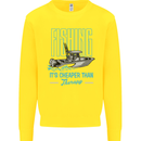 Fishing It's Cheaper Than Therapy Fisherman Kids Sweatshirt Jumper Yellow