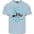 Fishing It's Cheaper Than Therapy Fisherman Kids T-Shirt Childrens Light Blue