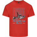 Fishing It's Cheaper Than Therapy Fisherman Kids T-Shirt Childrens Red