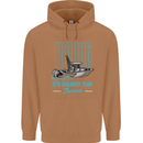 Fishing It's Cheaper Than Therapy Fisherman Mens 80% Cotton Hoodie Caramel Latte