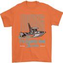 Fishing It's Cheaper Than Therapy Fisherman Mens T-Shirt Cotton Gildan Orange